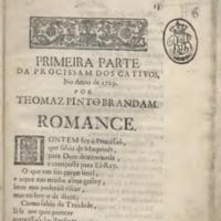 ..] Officina da Musica Lisboa 1726 Português BRANDÃO, Tomás Pinto Primeira Parte da Procissam dos cativos, No Anno de 1729.