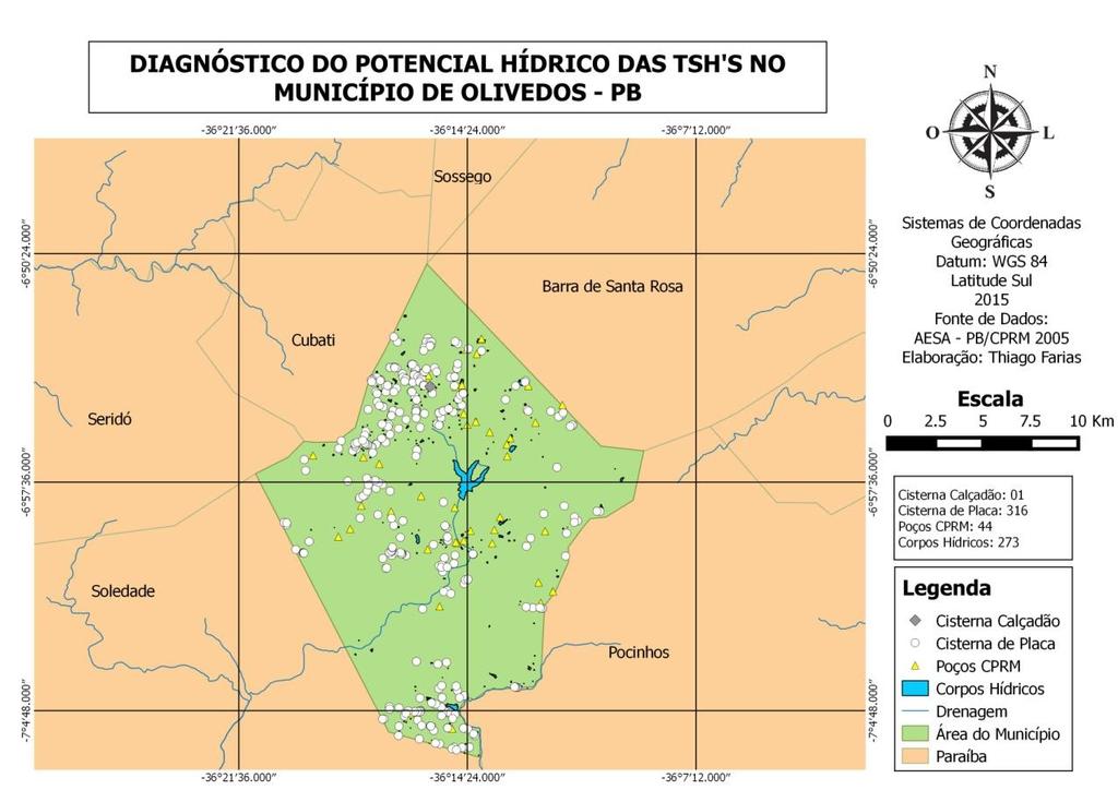 uma avaliação da capacidade e do potencial hídrico do município de Olivedos.