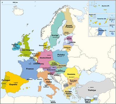 Europeia Estado Brasileiro (26+1DF) Estados-membro