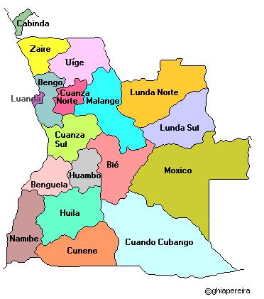 O país: A República de Angola, é o sexto país Africano de maior dimensão, com uma área de cerca de 1.246.700 Km2.