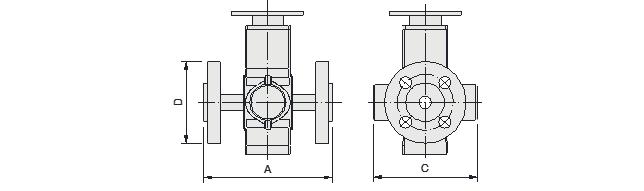 DN 2,5 20mm / 1/10 3/4 DIMENSIONL OPTIFLUX 2000/4000 DN 25 300mm / 1 12 D B C DN 350 3000mm / 14 120 C D B C Utilizado