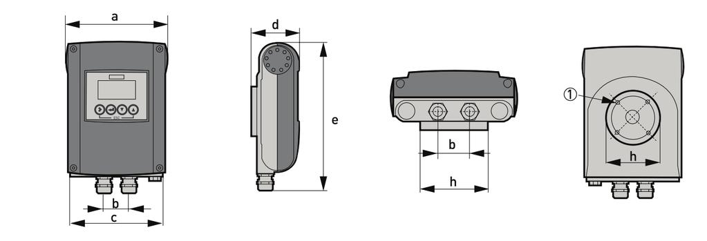 DIMENSIONL IFC 100 Versão Compacta 0 Invólucro em alumínio 4x m6