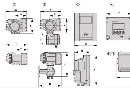 DIMENSIONL IFC 300 IFC 300 Versão compacta (C) Versão Remota (F) Versão Remota (W) Versão