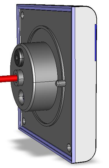 Panel Mounting (Network connection cable not shown for clarity) Break off as needed The RD44 can be mounted in a panel using the supplied U bracket and stainless steel stud assembly.