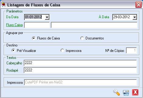 Podemos agrupar os dados por Fluxo de Caixa, em que por cada fluxo de Caixa mostra os documentos em que