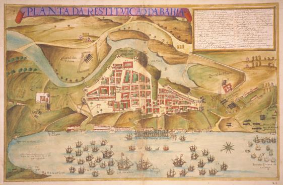 OS PRIMEIROS ATAQUES AO BRASIL Em maio de 1624, a Companhia das Índias Ocidentais liderou uma invasão à Bahia, capital da América portuguesa.