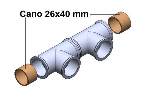 Montagem dos módulos Módulo 6 Passo 1 - Passo 2: Junte a conexão T 40 mm