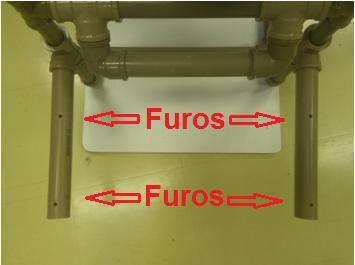 Fixação da chapa base - Passo 4 FIXAÇÃO DA CHAPA DE APOIO PARA OS PÉS - Passo 1: Faça dois furos