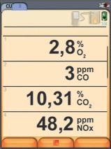 Testo do Brasil Motor gás natural Queimador Turbina Motor λ > 1 Motor λ 1 Definido pelo usuário Testo / Turbina a gás Pronto Chama do óleo combustível Gás urbano Gás de cozinha Testo / Turbina a gás