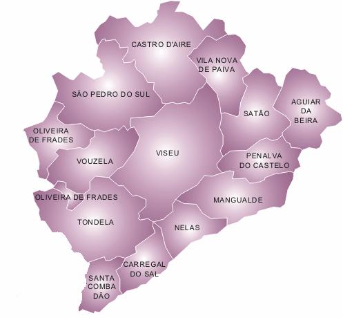Quadro Geográfico da Plataforma A Plataforma Supra-Concelhia de Dão-Lafões é composta pelos concelhos de Aguiar da Beira, Carregal do Sal, Castro Daire, Mangualde,