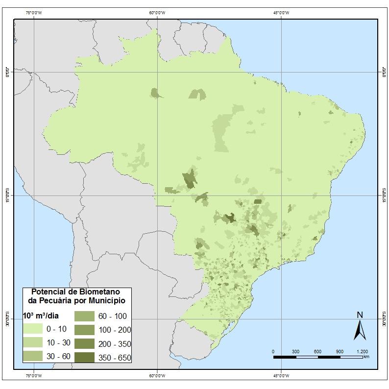 Biogás no Planejamento Energético Nacional Análises de Potencial - ano base 2012 Tipos de Resíduos Analisados Resíduos da Pecuária (confinados) QUANTIDADE FATOR DE METANIZAÇÃO 320 milhões de