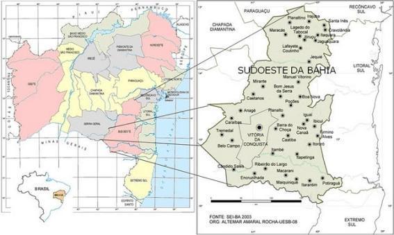 185 do Largo, Santa Inês, Tremedal e Vitória da Conquista. Com destaque para a cidade de Vitória da Conquista que é classificado como centro sub-regional muito importante.