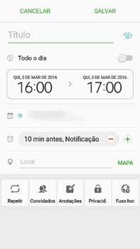 Aplicações S Planner Introdução Gerencie seus compromissos ao inserir os próximos eventos ou tarefas em seu calendário. Criar eventos 1 Toque em S Planner na Tela de aplicações.