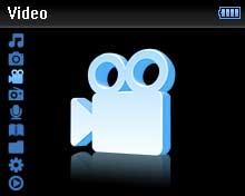 4.3 Vídeo 4.3.1 Reprodução de vídeo Pode reproduzir clips de vídeo armazenados no leitor. 1 1 A partir do menu principal, seleccione para aceder ao modo Vídeo.