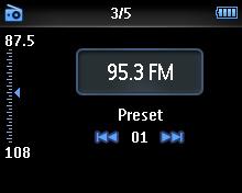 4.4 Rádio No menu principal, seleccione para aceder ao modo de rádio. Ligar os auriculares Os auriculares fornecidos servem como antena de rádio.