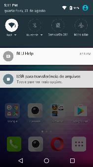 Botão do menu de Configurações Rápidas Notificações e Aplicativos Pendentes Configurações de Notificações Rápidas Botão de