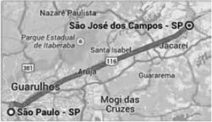 10) (UNESP - 2017) O limite máximo de velocidade para veículos leves na pista expressa da Av. das Nações Unidas, em São Paulo, foi recentemente ampliado de 70 km/h para 90 km/h.