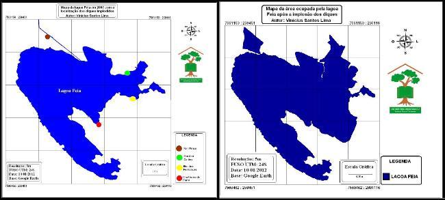 dique da Ilha dos Carães foi responsável por abranger um perímetro inundado de 21,3 km, chegando até as proximidades da lagoa do Jacaré.