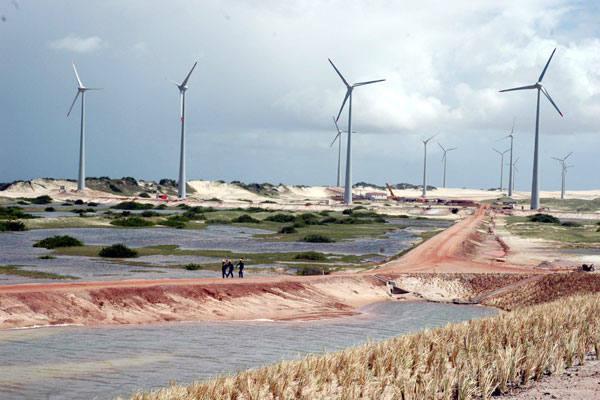 Parque eólico montado no município de Rio do Fogo é um dos dois atualmente em operação