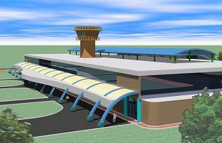 Capacidade 0,56 milhão de pax/ano 2,1 milhões de pax/ano Pista de pouso 1.700 2.416 m Área do pátio de aeronaves 34.660m² 51.000m² Área do terminal de passageiros 4.483m² 26.