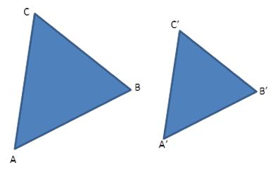 Antes, temos que determinar a correspondência dos vértices de cada triângulo, pois assim determinaremos a correspondência dos lados e dos ângulos entre estes dois triângulos.