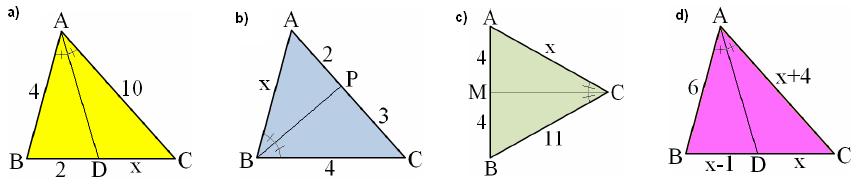 Calcule os outros dois lados do triângulo. a) 28 e 34 b) 26 e 40 c) 22 e 44 d) 30 e 36 6. Os lados de um triângulo ABC são AB = 15 cm, BC = 10 cm e AC =20 cm.