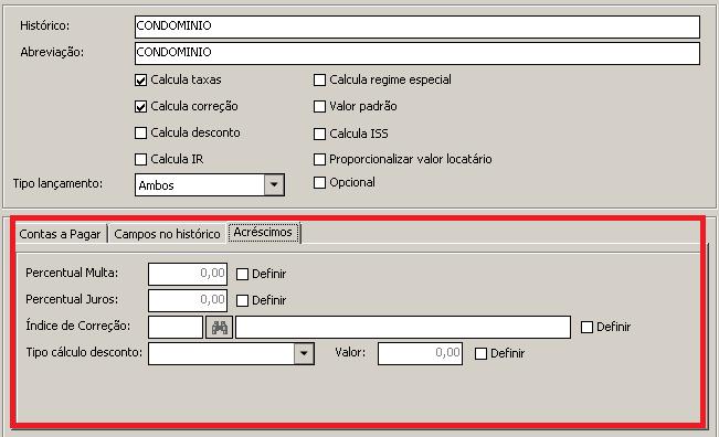 6. Acréscimos por histórico Gerenciamento de cobrança de multa/juros/correção por histórico.