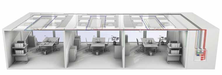 Recomendação do produto para o comando central de escritórios individuais 1 PD-ATMO 360i/8 O KNX Divisão 1, 2, 3 Detecção de presença de 360 com 8 m de alcance Regulação constante da iluminação