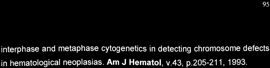 95 interphase and metaphase cytogenetics in detecting chromosome