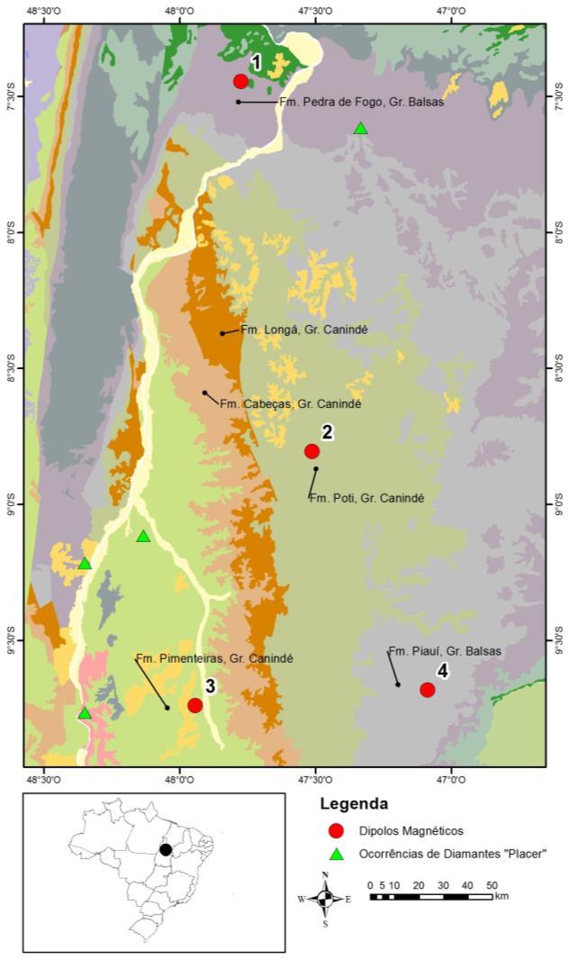 Estudo de Dipolos Magnéticos como Resposta a Possíveis Alvos Kimberlíticos no Sul da Bacia do Parnaíba Jefferson Soares Ferreira, Observatório Nacional.