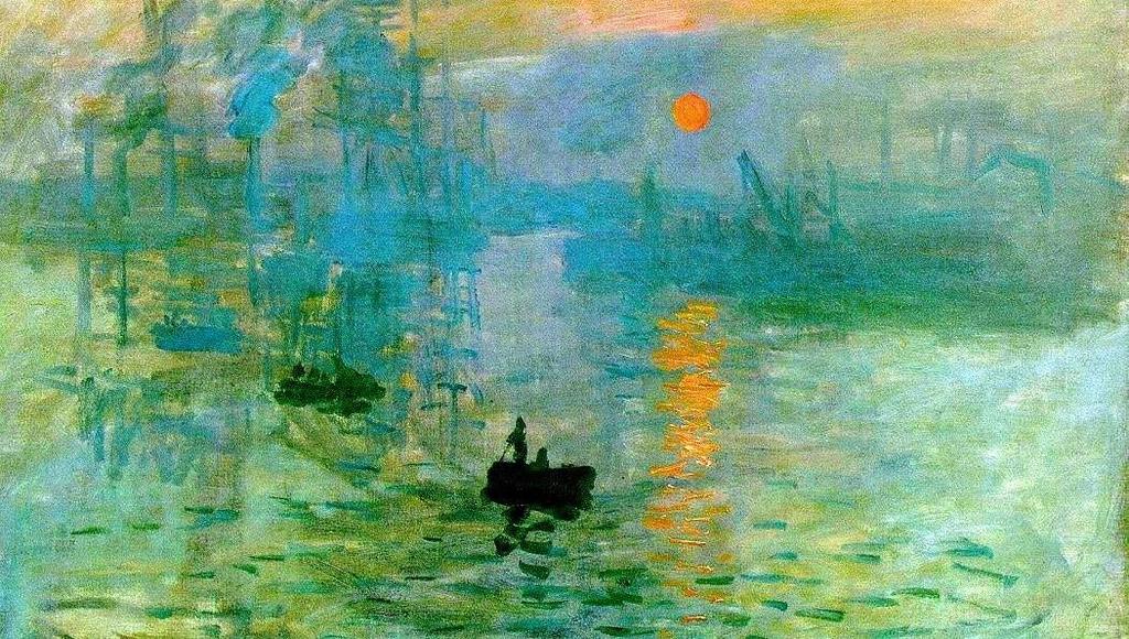 fundação da primeira vanguarda 4 : o Impressionismo. Este nome foi dado 5 a um estilo técnico de pintura que se inicia com a obra de Claude Monet (Imagem 2). Imagem 2: Impression du soleil levant.