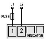 Conexão da Alimentação Verificar previamente se a tensão elétrica requerida pelo indicador é compatível com a tensão elétrica da rede de alimentação de instrumentos.