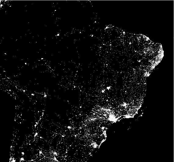 132 APÊNDICE G Luminosidade Noturna no Brasil Figura G.