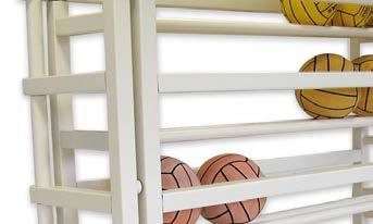 Cores: Bege, Branco ou Cinza. PVC Shelf with Hangers Made of square PVC.