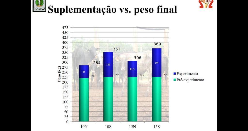 Suplementação para pequenos ganhos (recria) As misturas