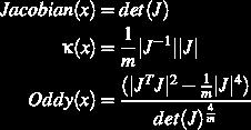Melhoria da malha Improved Definição da métrica: =[ x J 1 x 2 x 3 x] x 1 Objetivos: x