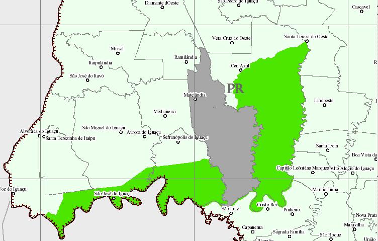 Iguaçu, 75km de Cascavel e 580Km da Capital