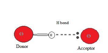 Ligação de hidrogênio Um átomo aceptor (A), que possua um par de elétrons não ligado, pode interagir favoravelmente com um átomo doador (D) que carrega um H.