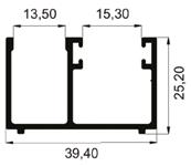 VIDROTEMPERADO AGRK-055 Peso : 0,578 kg/m EX-713