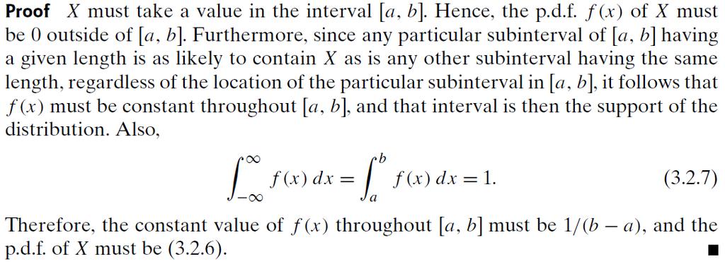 3.2 Distribuições contínuas Distribuições uniformes em intervalos Teorema 3.2.1: F.d.