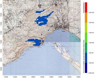 A Co-incineração é Eficaz e Segura - DISPERSÃO DE POLUENTES - Outão Mercúrio 250.0 Concentração média anual Hg 220.0 200.0 Área (km 2 ) 150.0 100.