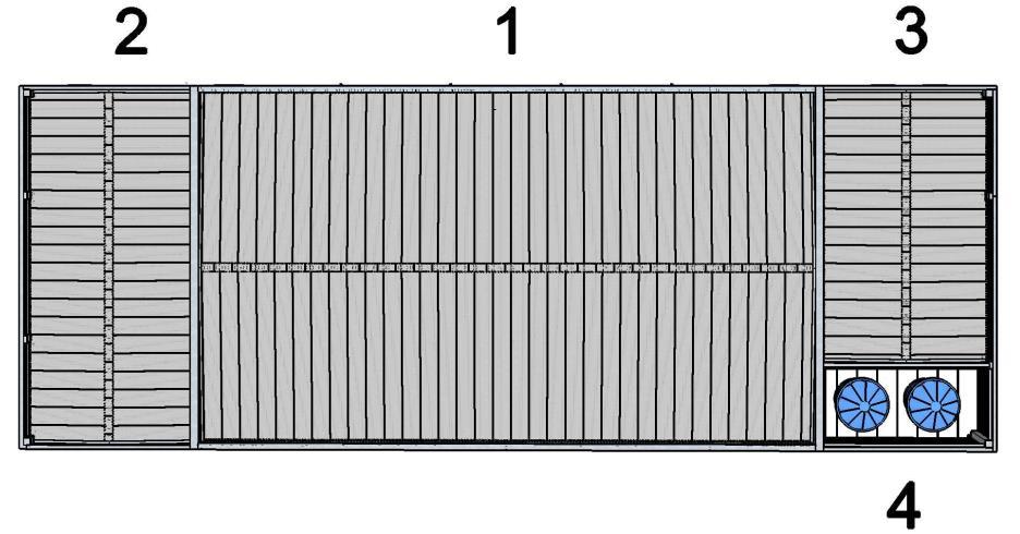 Figura 54: Regiões do telhado