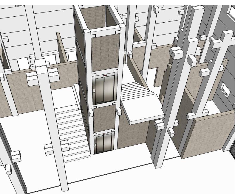 79 Figura 63: Fechamento da caixa do elevador com blocos de concreto (Fonte: Elaborada pelo autor) 3.