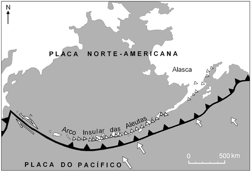 GRUPO III As ilhas Aleutas fazem parte do Anel de Fogo do Pacífico, constituindo um alinhamento encurvado de ilhas vulcânicas, também denominado arco insular ou arco vulcânico.