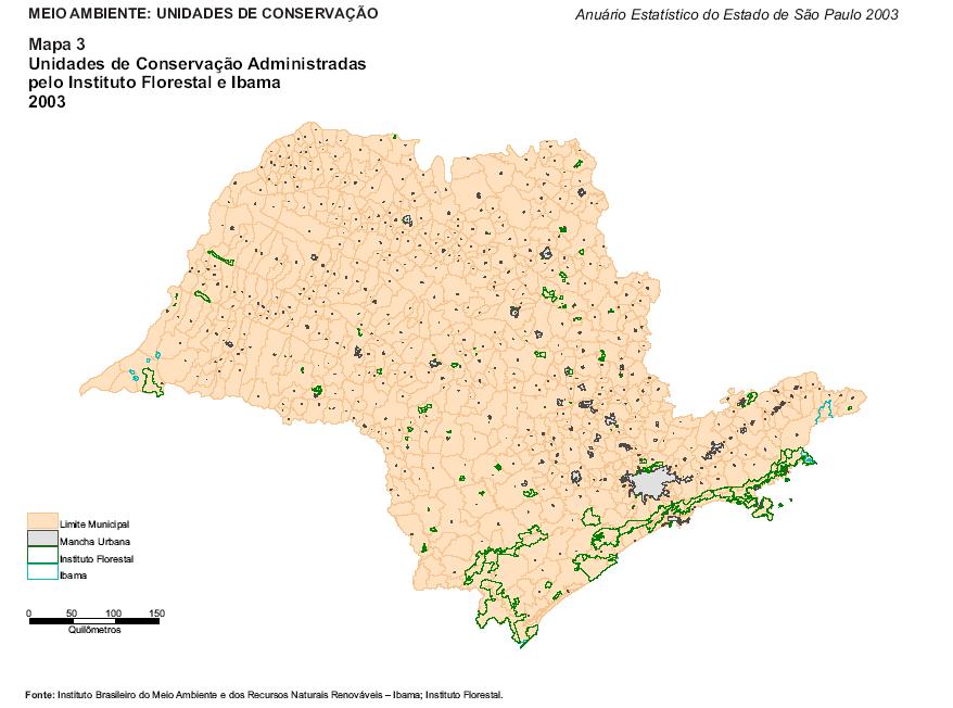 Áreas protegidas estaduais de São Paulo CATEGRIA- IF Nº Parque Estadual 21 Floresta Estadual 10 Estação