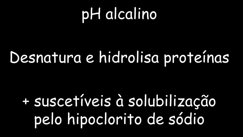 Hidróxido de cálcio Solvente de matéria orgânica Ca(OH) 2 ph alcalino