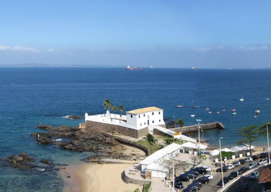 9 - Fortaleza de Santa Maria (Salvador / BA, 13 0 '16 "S, 38 32' 2" W): O primeiro forte de Santa Maria foi erguido logo após a reconquista da Bahia, em 1652, quando uma frota com mais de dez mil