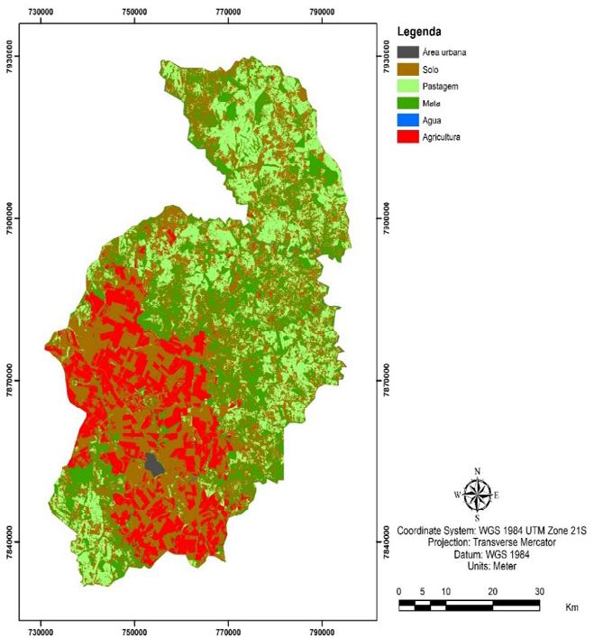 6º Simpósio de Geotecnologias no Pantanal, Cuiabá, MT, 22 a 26 de outubro 2016 Embrapa Informática Agropecuária/INPE, p. 203-206 Junho de 2016 (dia juliano 167), foi realizado com o software ENVI 5.