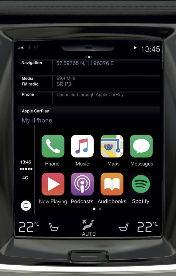 APPLE CARPLAY* 05 A função Apple CarPlay permite utilizar determinados aplicativos de um iphone através do automóvel, por ex., para reprodução de música ou audição de podcasts.