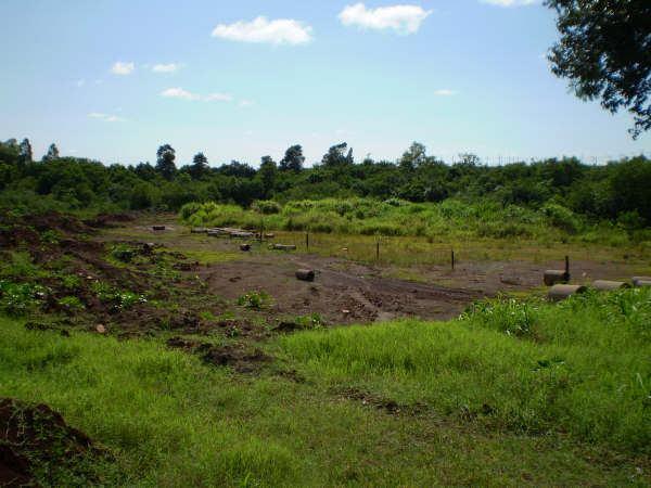 obras de drenagem realizadas para a construção do Lago Municipal faz com que não existam formas erosivas evidentes (figura 8).